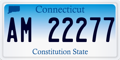 CT license plate AM22277