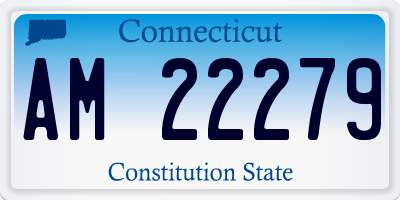 CT license plate AM22279