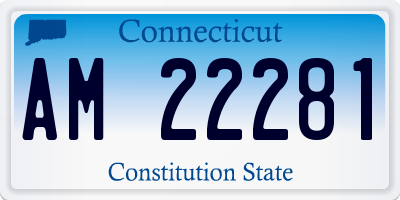 CT license plate AM22281