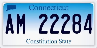 CT license plate AM22284