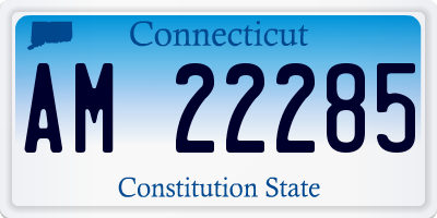 CT license plate AM22285
