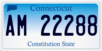 CT license plate AM22288