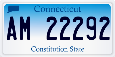 CT license plate AM22292