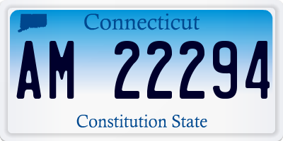 CT license plate AM22294