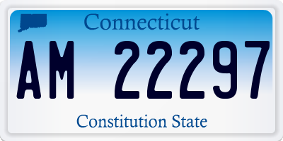 CT license plate AM22297