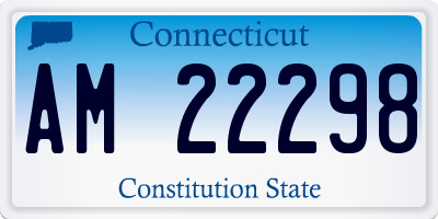 CT license plate AM22298