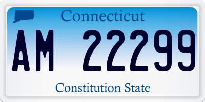 CT license plate AM22299
