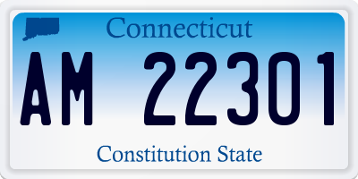 CT license plate AM22301