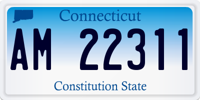 CT license plate AM22311