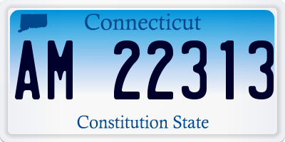 CT license plate AM22313