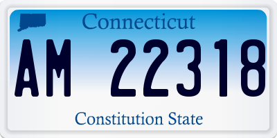 CT license plate AM22318