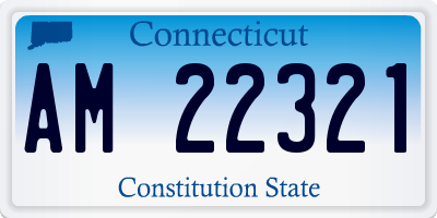 CT license plate AM22321