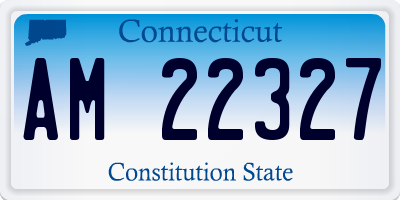 CT license plate AM22327