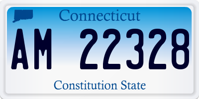 CT license plate AM22328