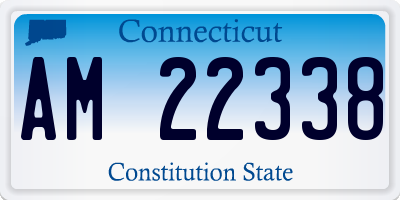 CT license plate AM22338
