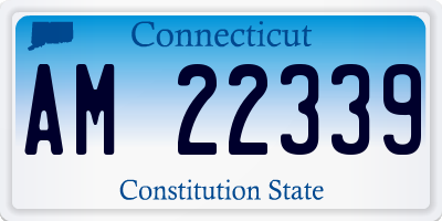 CT license plate AM22339