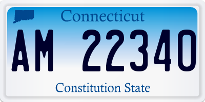 CT license plate AM22340
