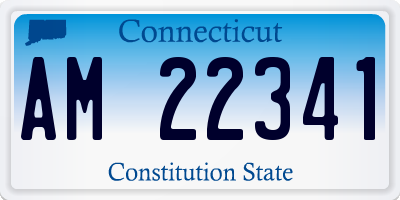 CT license plate AM22341