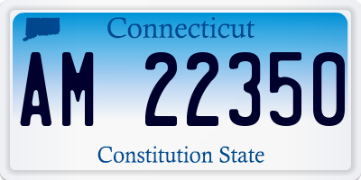 CT license plate AM22350