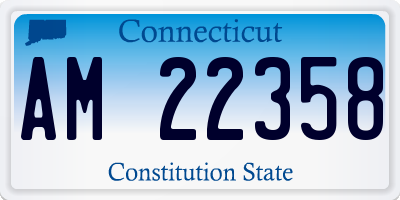CT license plate AM22358