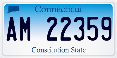 CT license plate AM22359