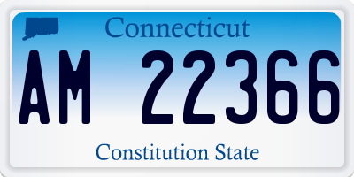 CT license plate AM22366