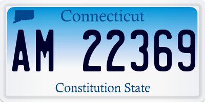 CT license plate AM22369