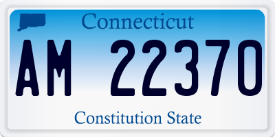 CT license plate AM22370