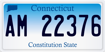 CT license plate AM22376