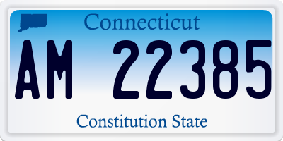 CT license plate AM22385