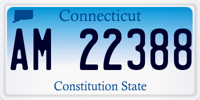 CT license plate AM22388