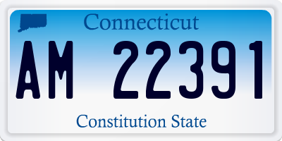 CT license plate AM22391