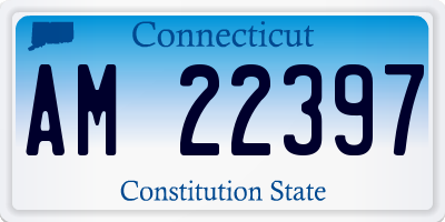 CT license plate AM22397