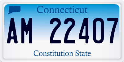 CT license plate AM22407