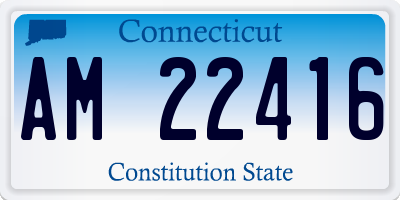 CT license plate AM22416