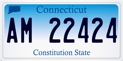 CT license plate AM22424