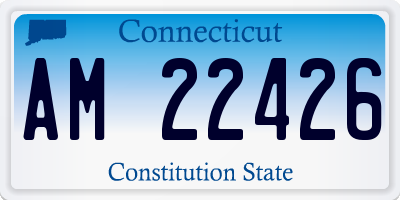 CT license plate AM22426