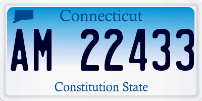 CT license plate AM22433