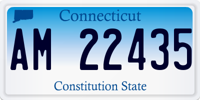 CT license plate AM22435