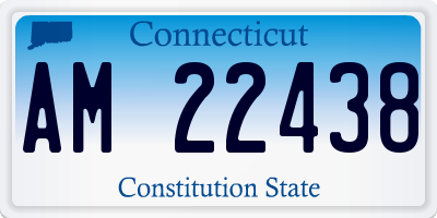 CT license plate AM22438