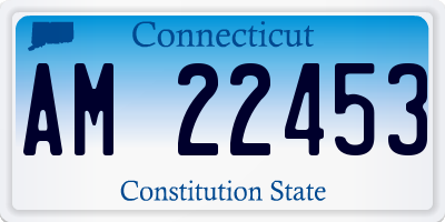 CT license plate AM22453