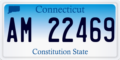CT license plate AM22469