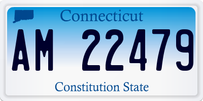CT license plate AM22479