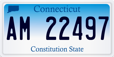 CT license plate AM22497