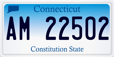CT license plate AM22502