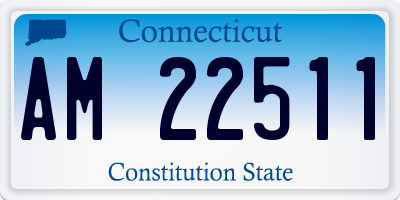 CT license plate AM22511