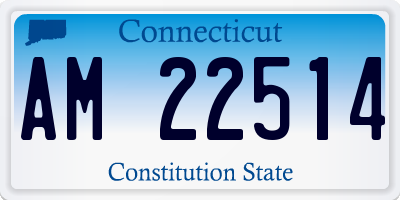 CT license plate AM22514