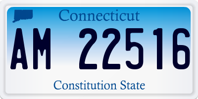 CT license plate AM22516