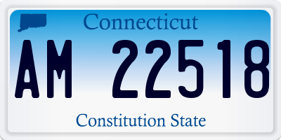 CT license plate AM22518