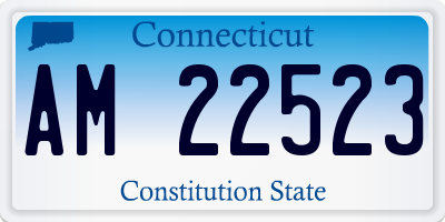 CT license plate AM22523
